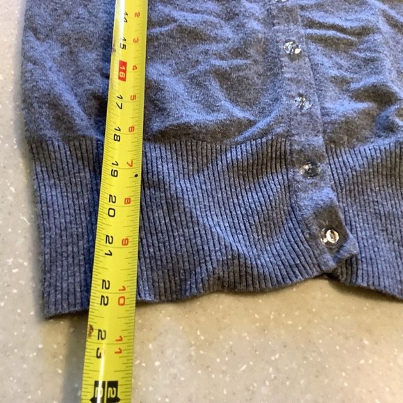Vila Milano Cardigan Sweater Size Small Gray Jewel Button Up Long Sleeves - Picture 7 of 9